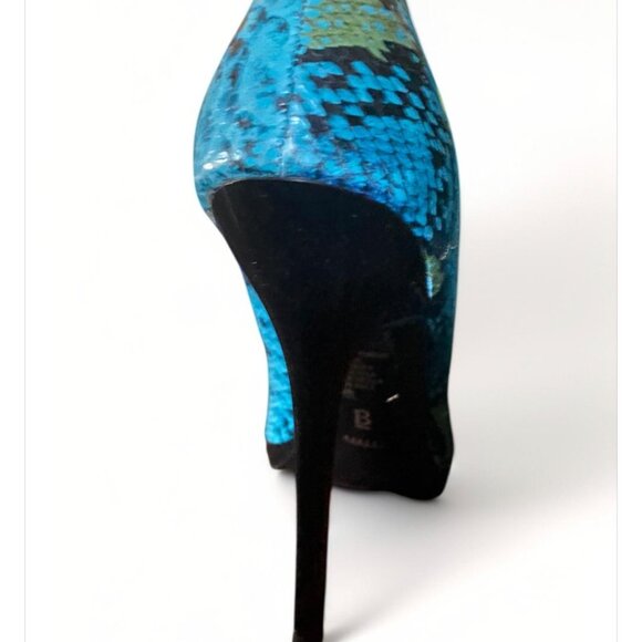 Baker - Sexy Heels Green Snake Print Design SZ-9 - Picture 3 of 5